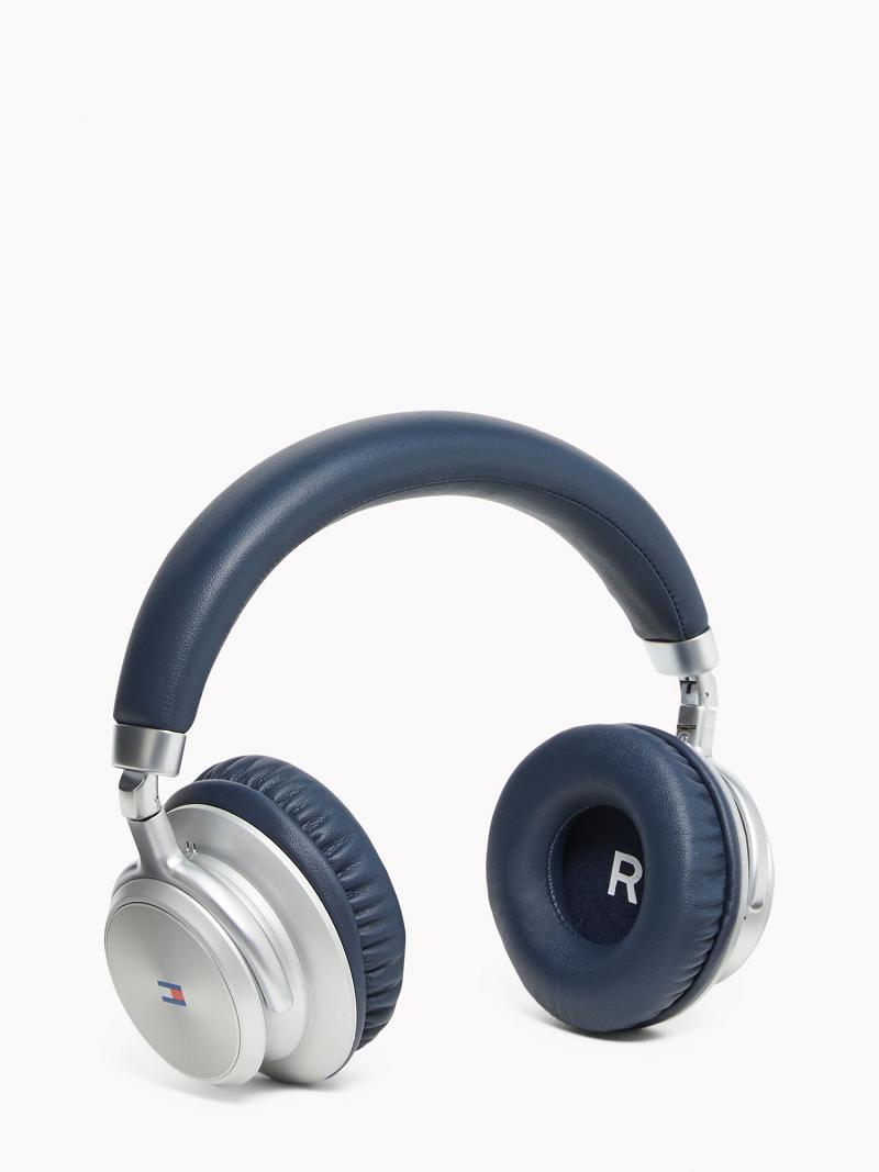 Férfi Tommy Hilfiger Classic Flag Headphones Technology Sötétkék Titán | HU 1562WNB